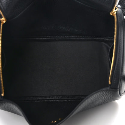 Hermes Taurillon Clemence Lindy 26 Black 5 of 13