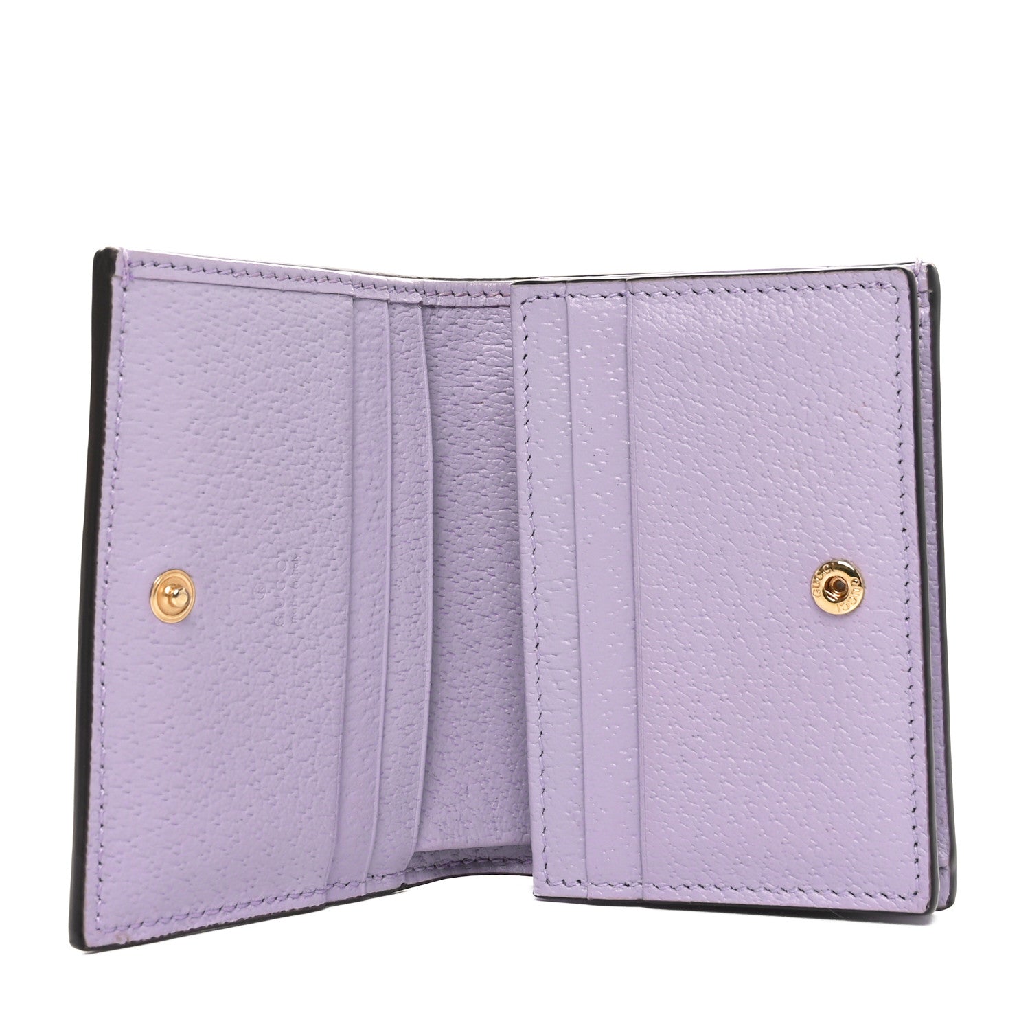 Gucci Monogram Jumbo GG Textured Dollar Calfskin Ophidia Card Case Beige Lapis 5 of 8
