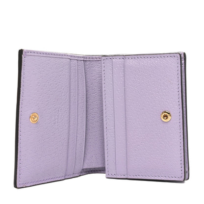 Gucci Monogram Jumbo GG Textured Dollar Calfskin Ophidia Card Case Beige Lapis 5 of 8