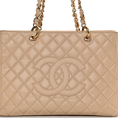 Chanel Caviar Quilted Grand Shopping Tote GST Beige 8 of 18