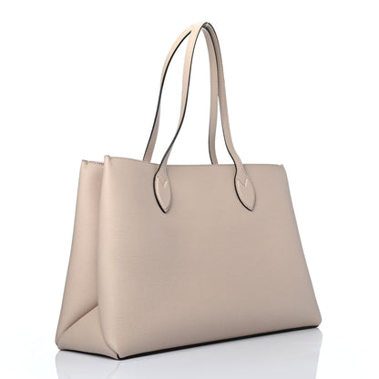 Louis Vuitton Grained Calfskin Lockme Shopper Greige 2 of 4