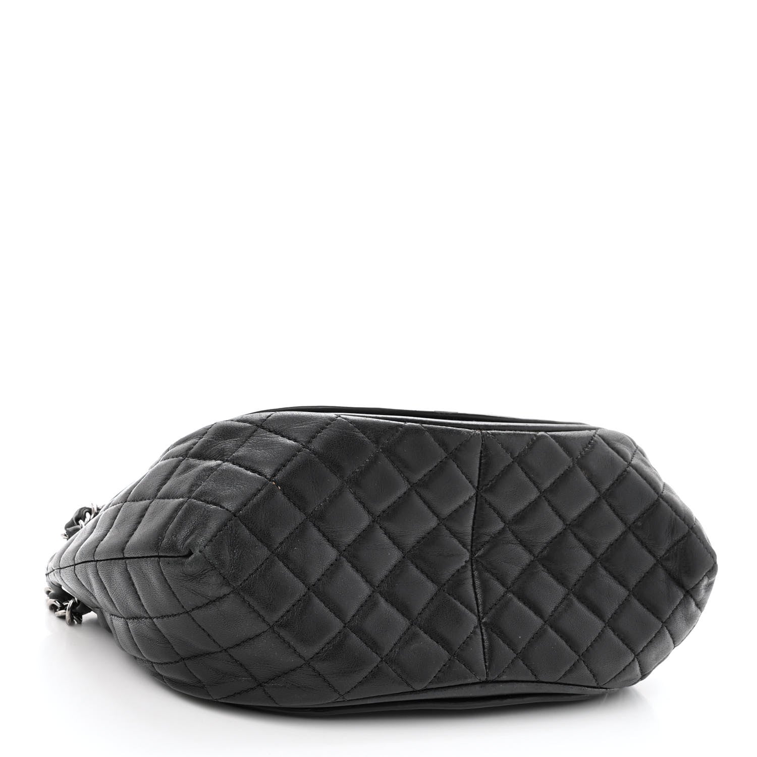 Chanel Lambskin Patent Classic Twist Crescent Flap Bag Black 4 of 10
