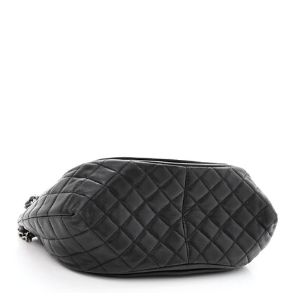Chanel Lambskin Patent Classic Twist Crescent Flap Bag Black 4 of 10