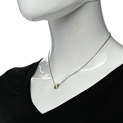 Hermes Lacquered Palladium Mini Pop H Pendant Necklace White 2 of 6