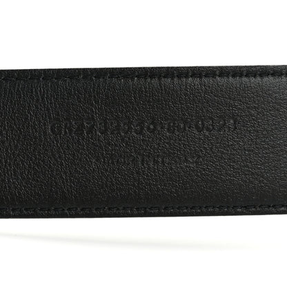 Saint Laurent Smooth Calfskin Monogram Square Buckle Belt 80 Black 6 of 8