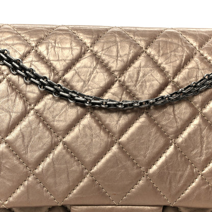 Chanel Metallic Aged Calfskin Quilted 2.55 Reissue 227 Flap Dark Gold 8 of 10