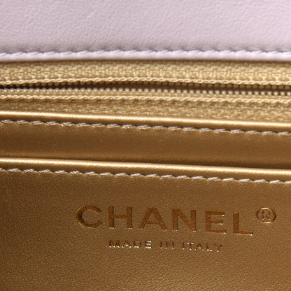 Chanel Lambskin Quilted Mini Pearl Crush Flap Light Purple 5 of 10