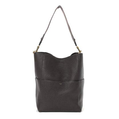 Celine Soft Grained Calfskin Sangle Bucket Bag Ecorce 1 of 9