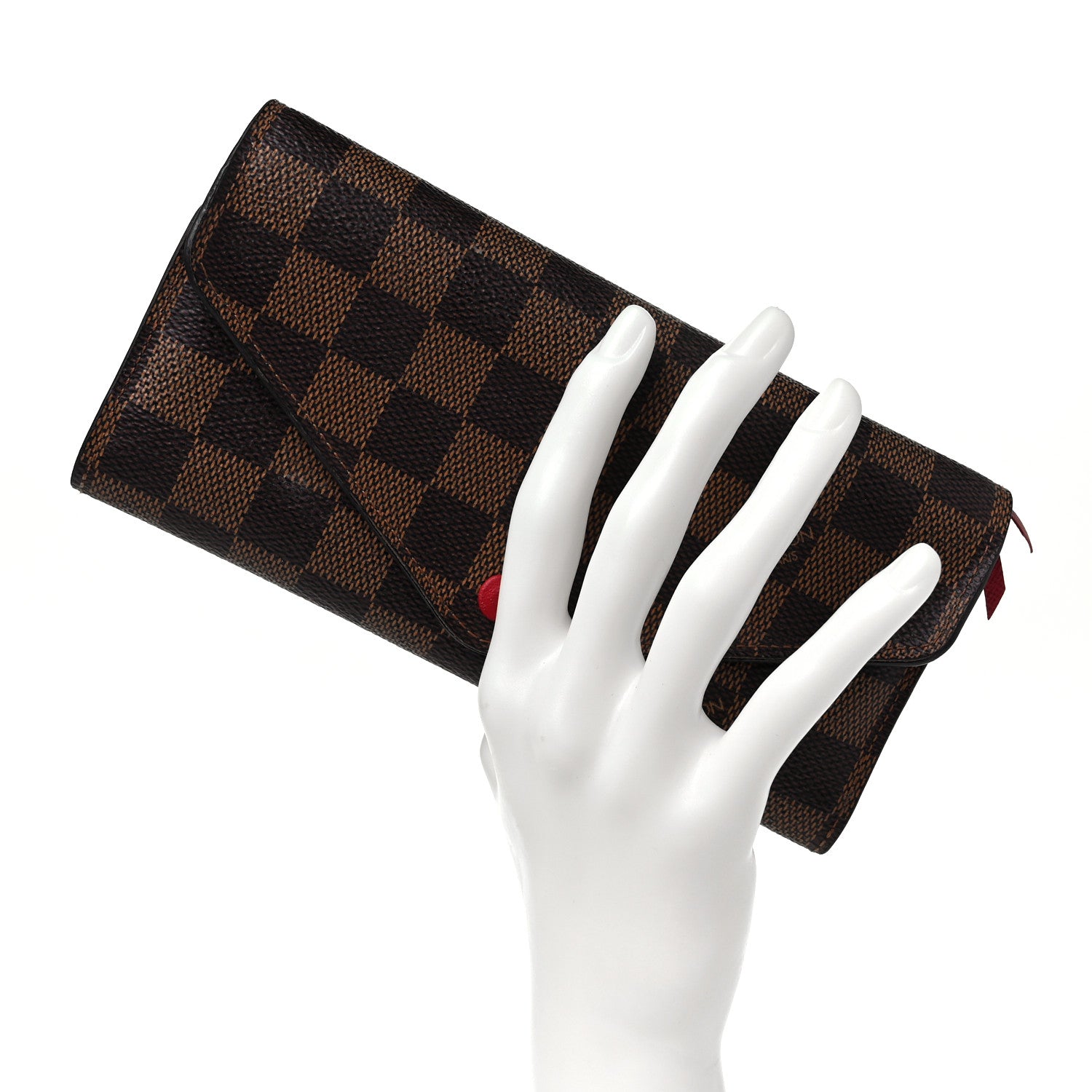 Louis Vuitton Damier Ebene Josephine Wallet Red 2 of 10