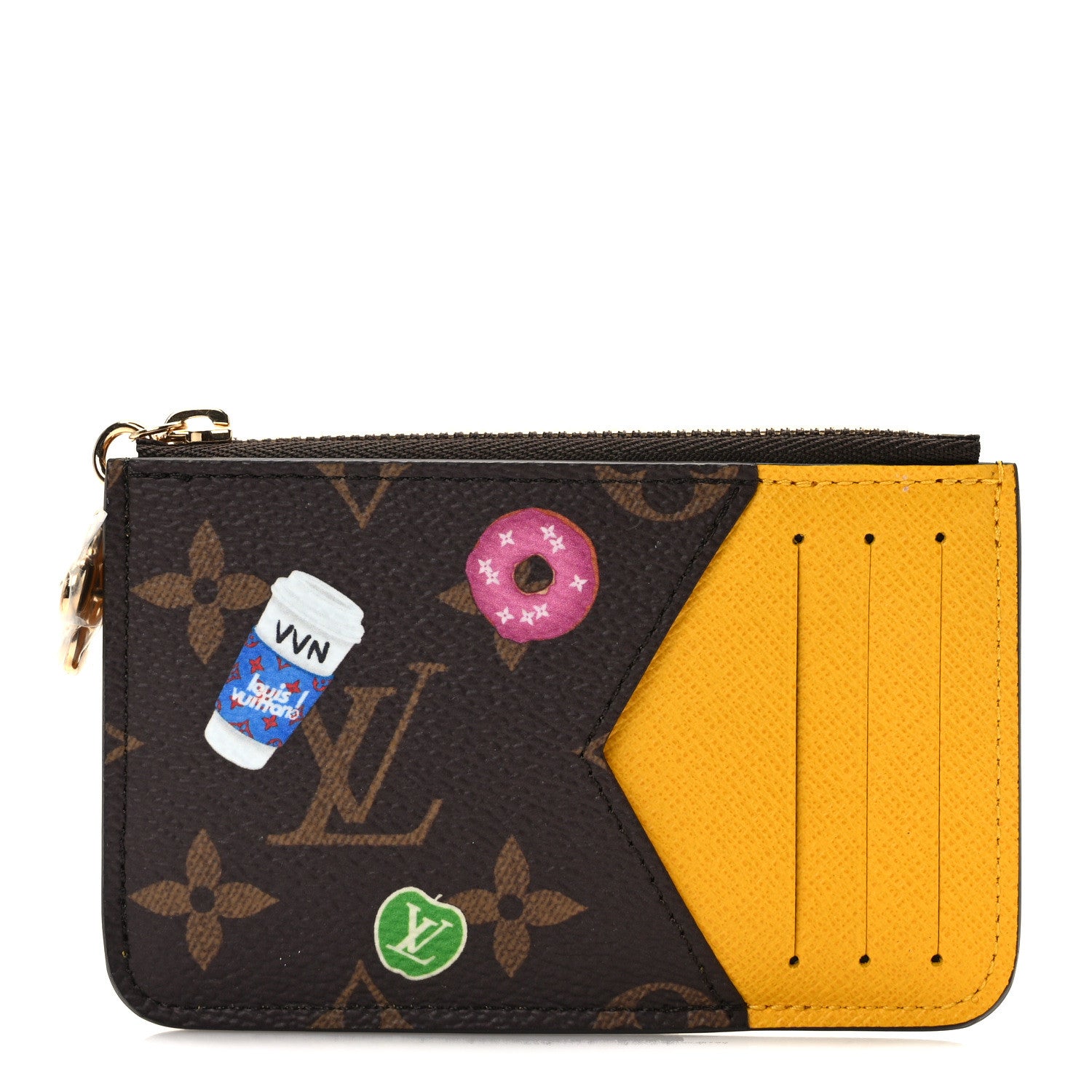 Louis Vuitton Monogram 57th Street NYC Zipped Romy Card Holder Yellow Cab 1 of 7