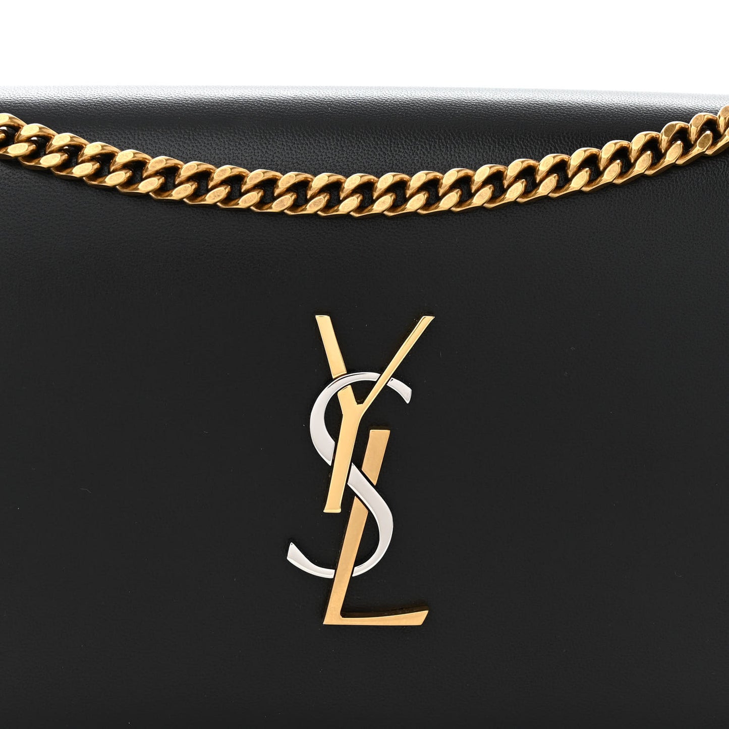 Smooth Calfskin Tri-Metal Cassandre Wallet On Chain WOC Black