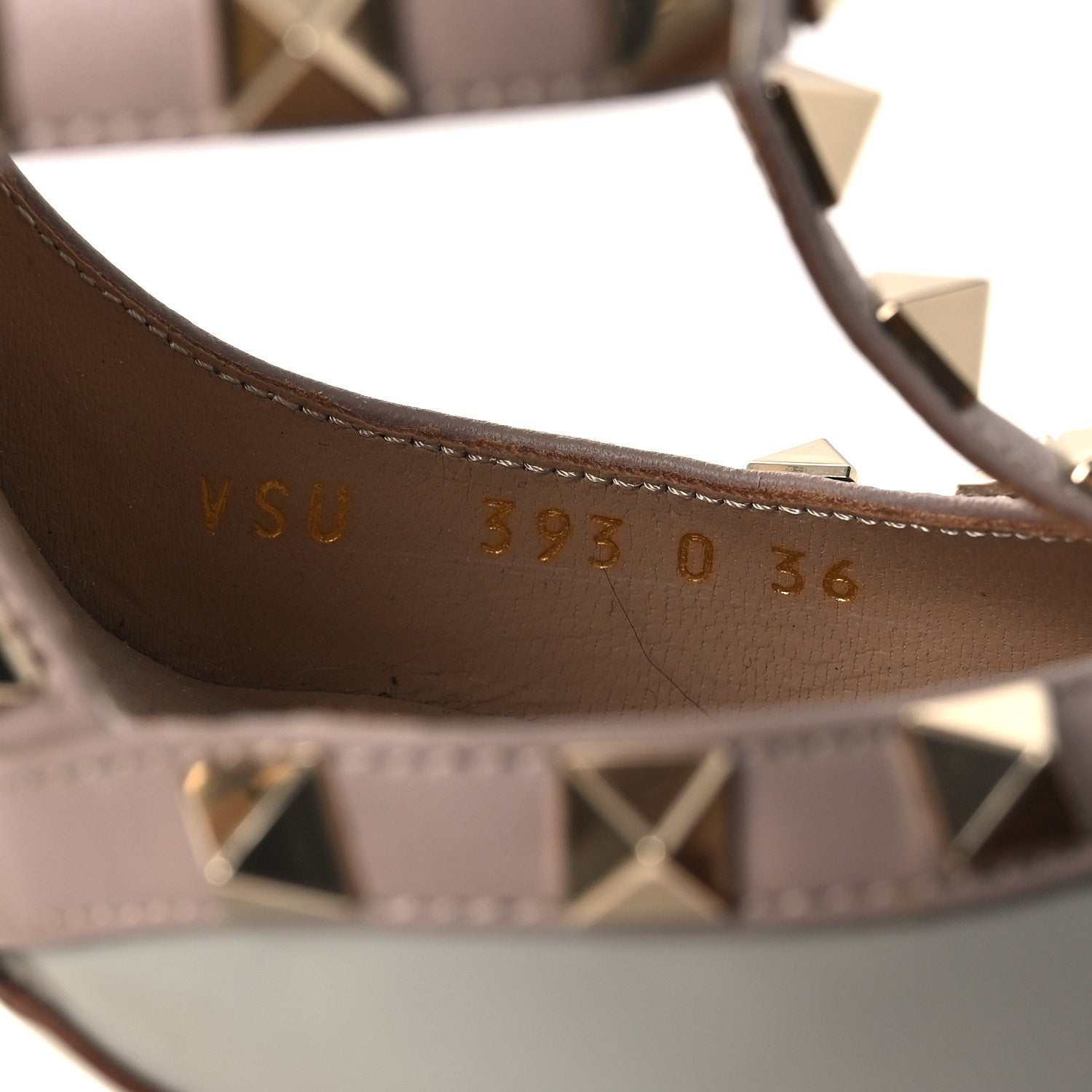 Valentino Garavani Calfskin Nappa Rockstud Ankle Strap 100mm Pumps 36 Pastel Grey Poudre 10 of 12