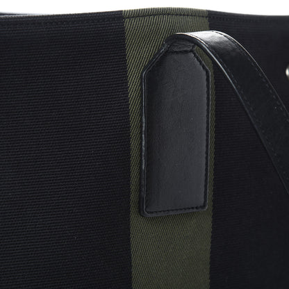 Saint Laurent Canvas Beach Shopping East West Tote Black 13 of 15