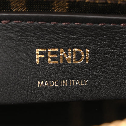 Fendi Vitello King Plexiglass Logo Embossed Mini By The Way Top Handle Boston Bag Black 6 of 10