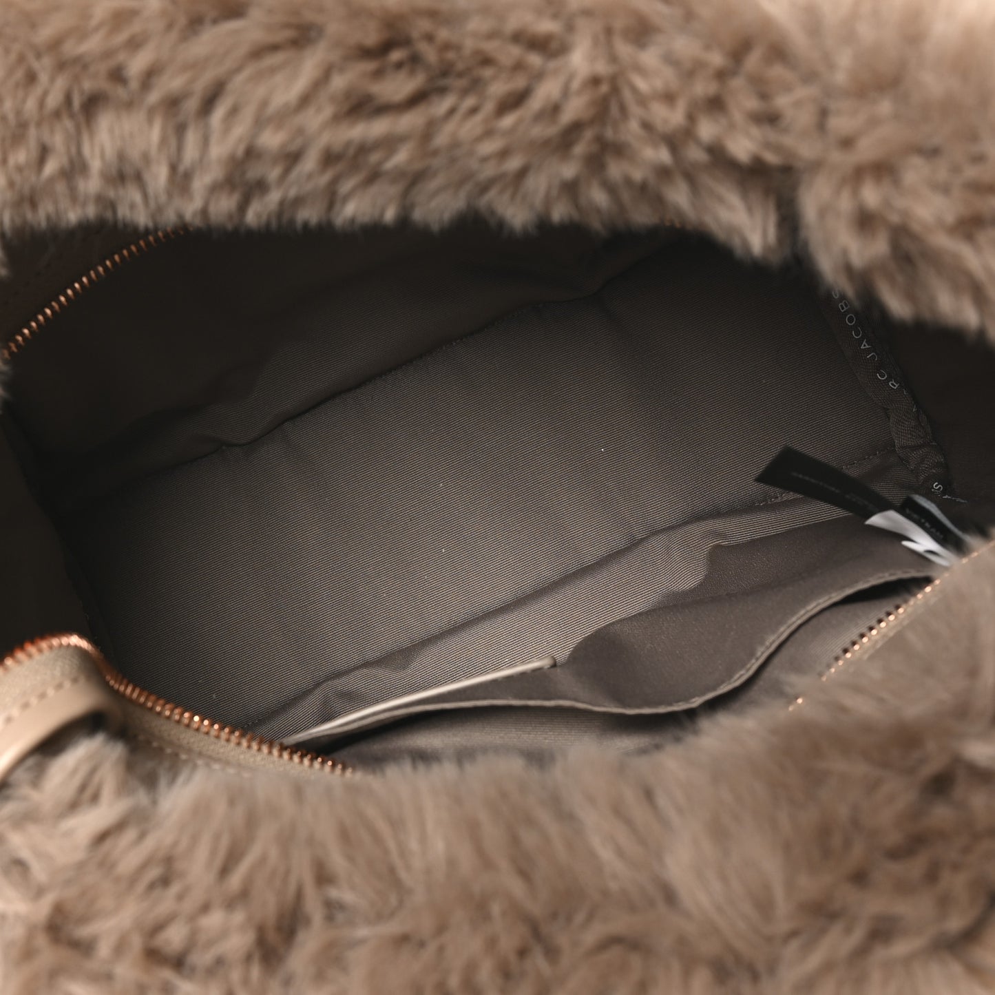 Faux Fur Mini The Year Of The Rabbit Tote Bag Beige