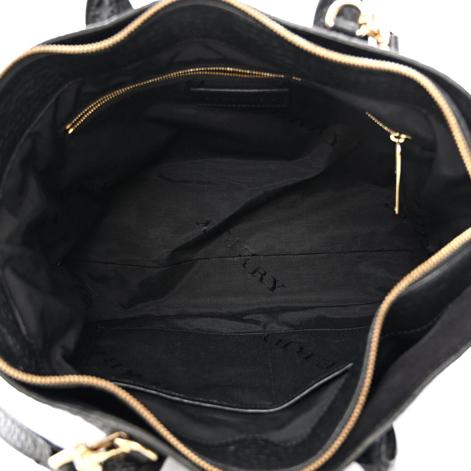 Burberry Heritage Grain Check Embossed Medium Dewsbury Tote Black 5 of 20