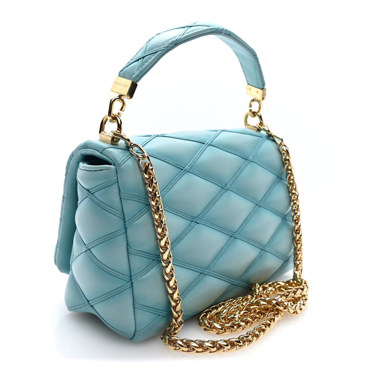 Lambskin Malletage Top Handle GO-14 MM Lagoon