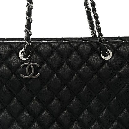 Chanel Caviar Quilted City Shopping Tote Black 8 of 11
