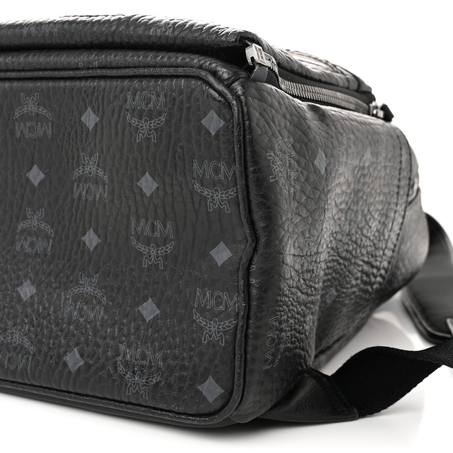 MCM Visetos Dual Stark Cyber Flash Backpack Black 9 of 10