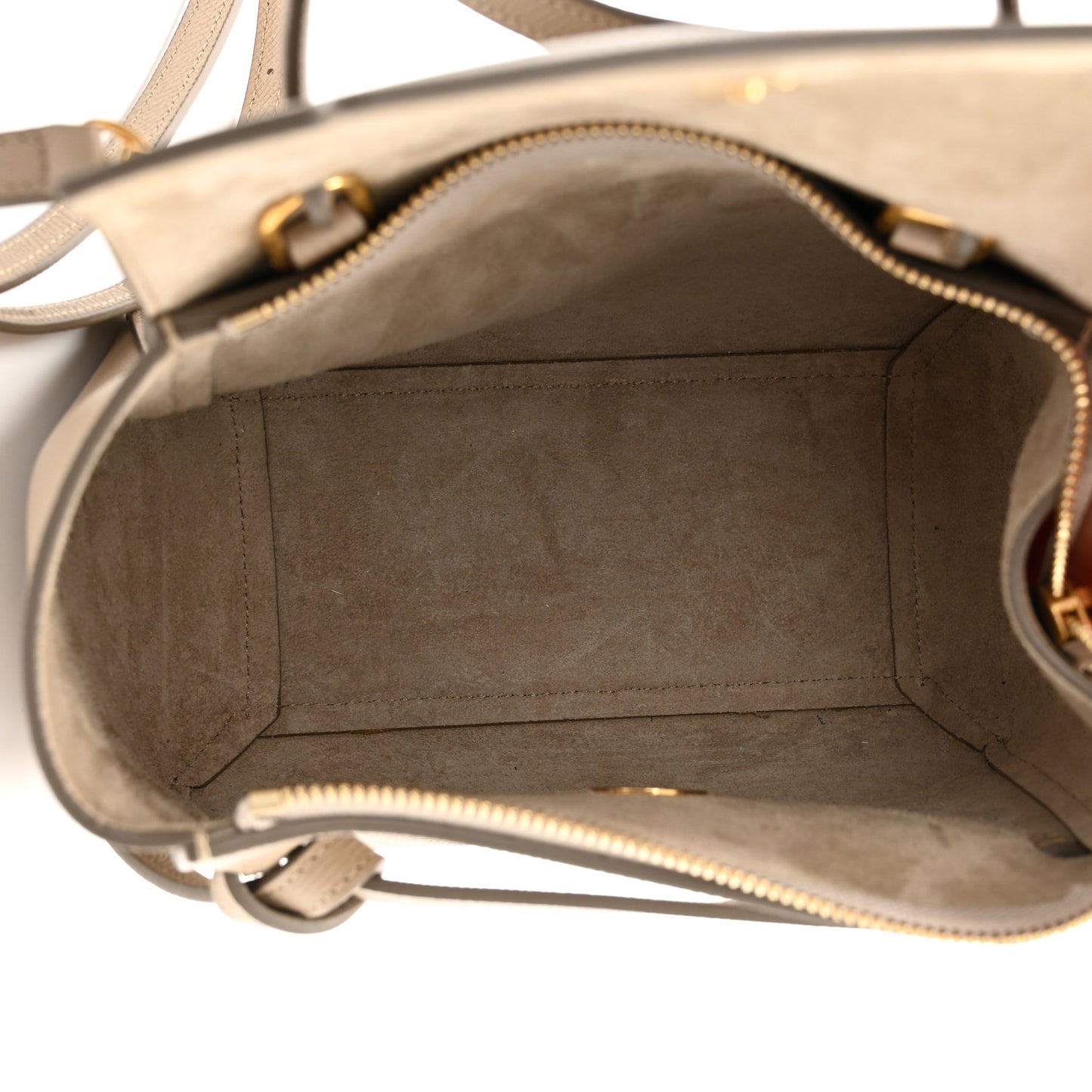 Grained Calfskin Nano Belt Bag Light Taupe