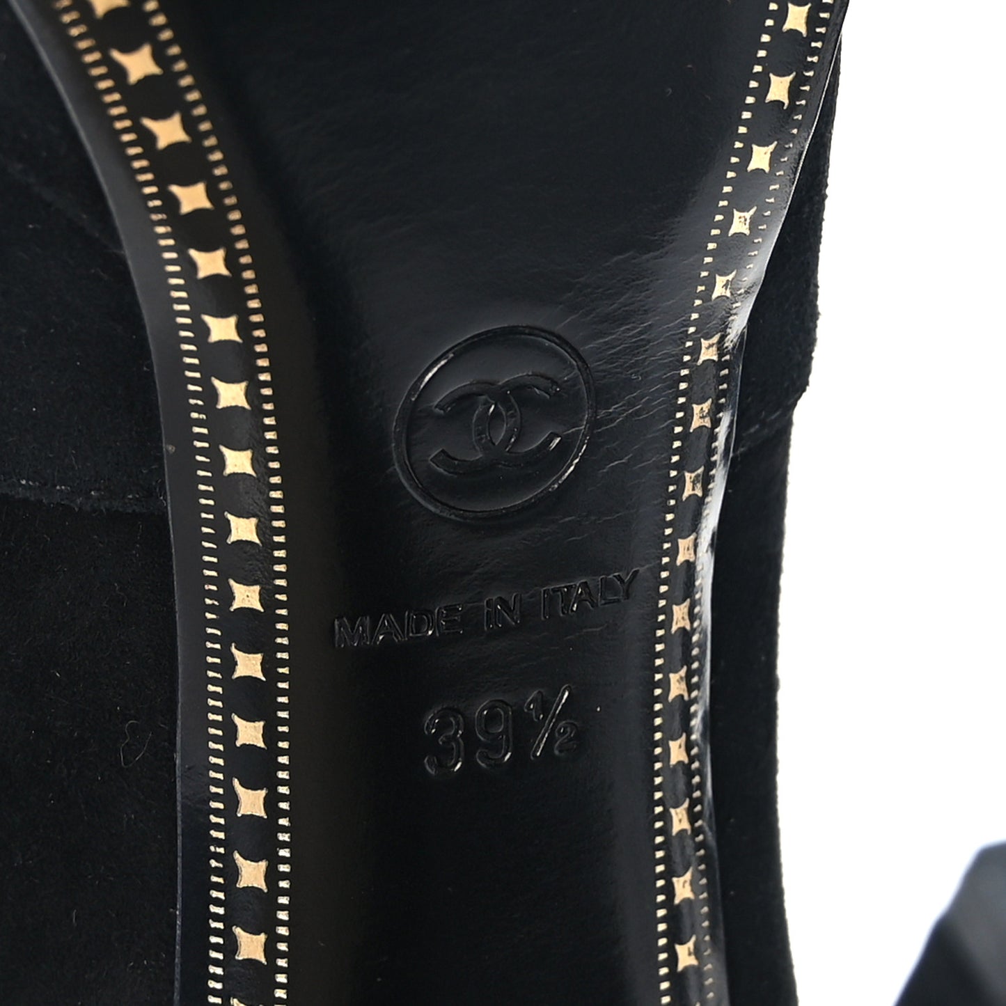 Suede Patent CC Cap Toe Platform Ankle Boots 39.5 Black