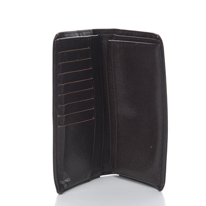 Chanel Caviar Timeless CC Yen Wallet Dark Brown 4 of 11