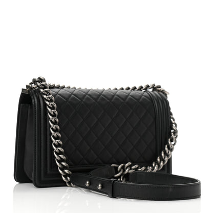 Chanel Calfskin Quilted Medium Boy Flap Black 3 of 11