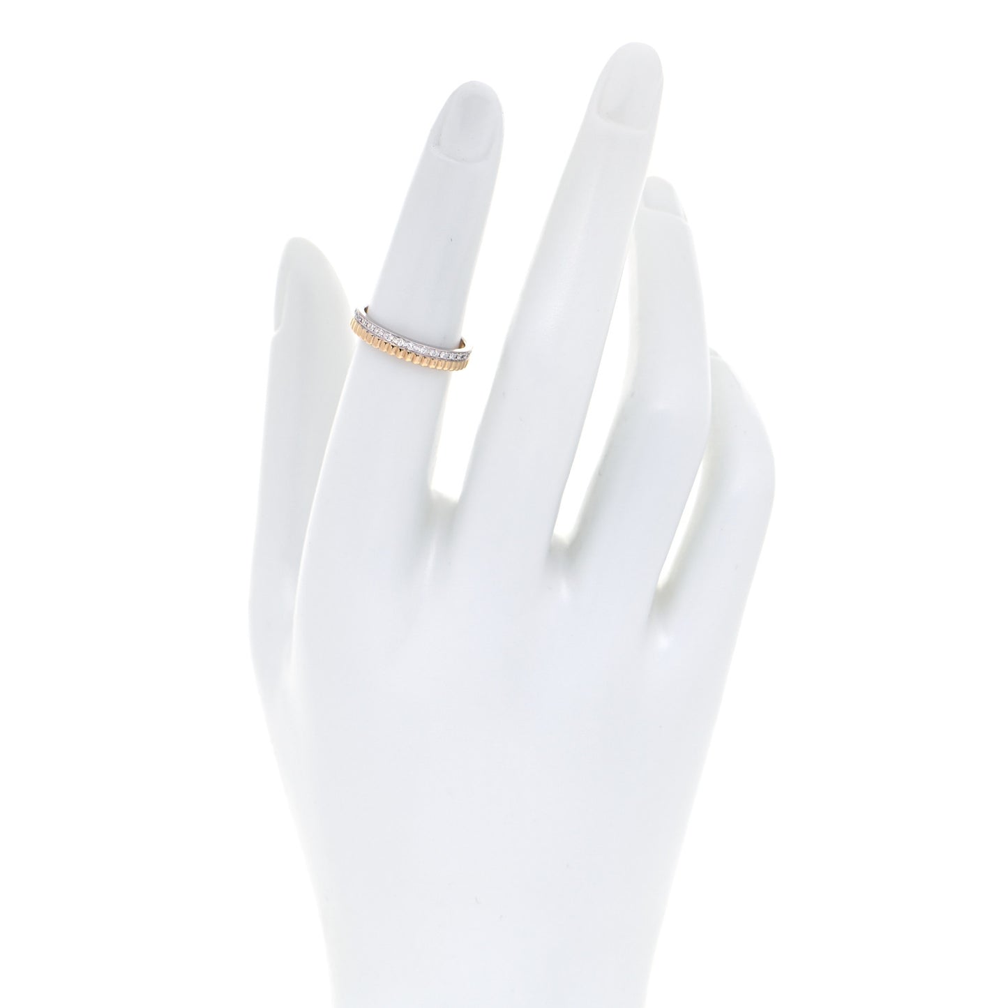 18K Yellow White Gold Diamond Quatre Radiant Wedding Band Ring 50 5.25