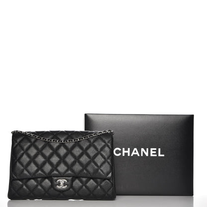 Chanel Caviar Quilted Clutch With Chain Flap Black 8 of 8