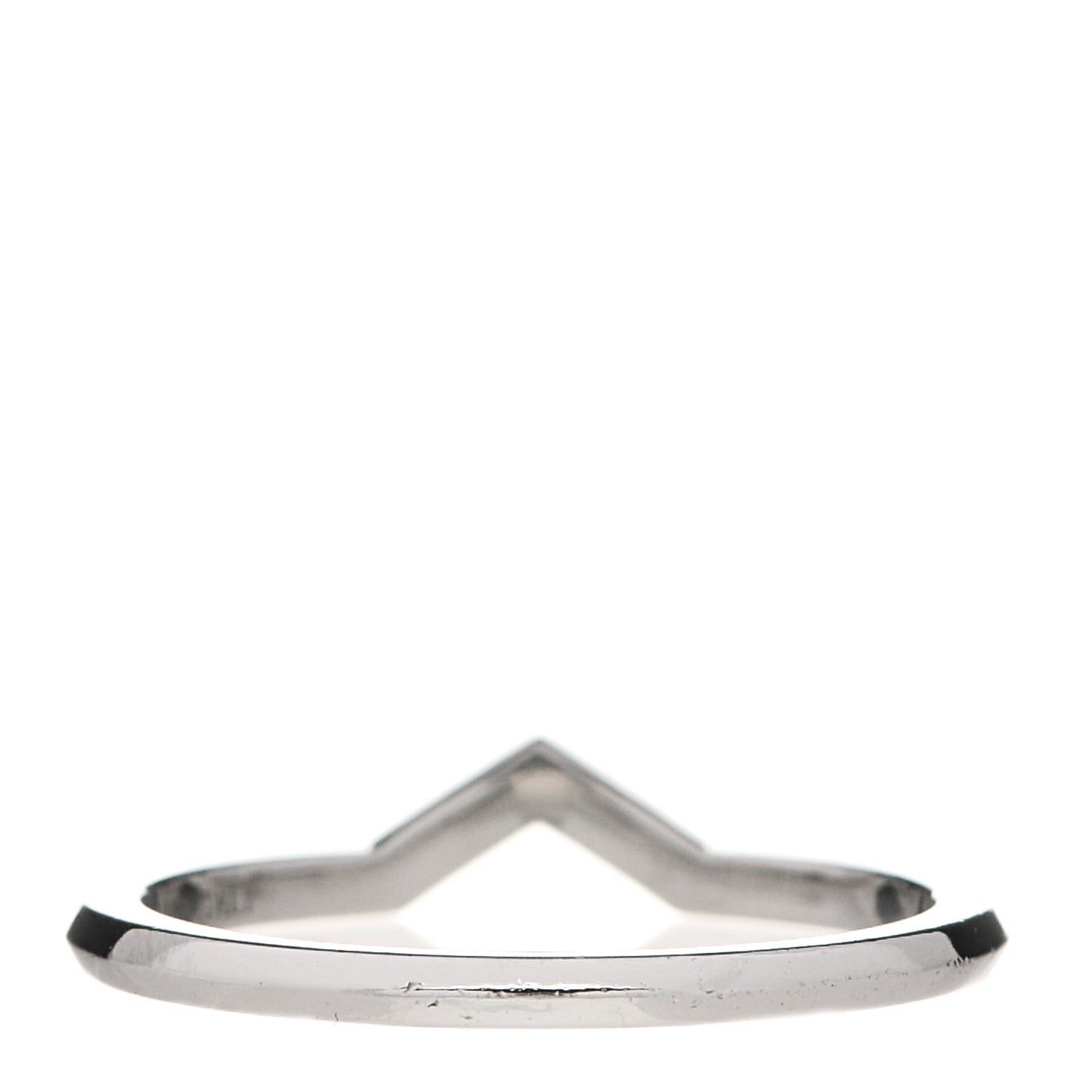 Platinum V Band Ring 52 6