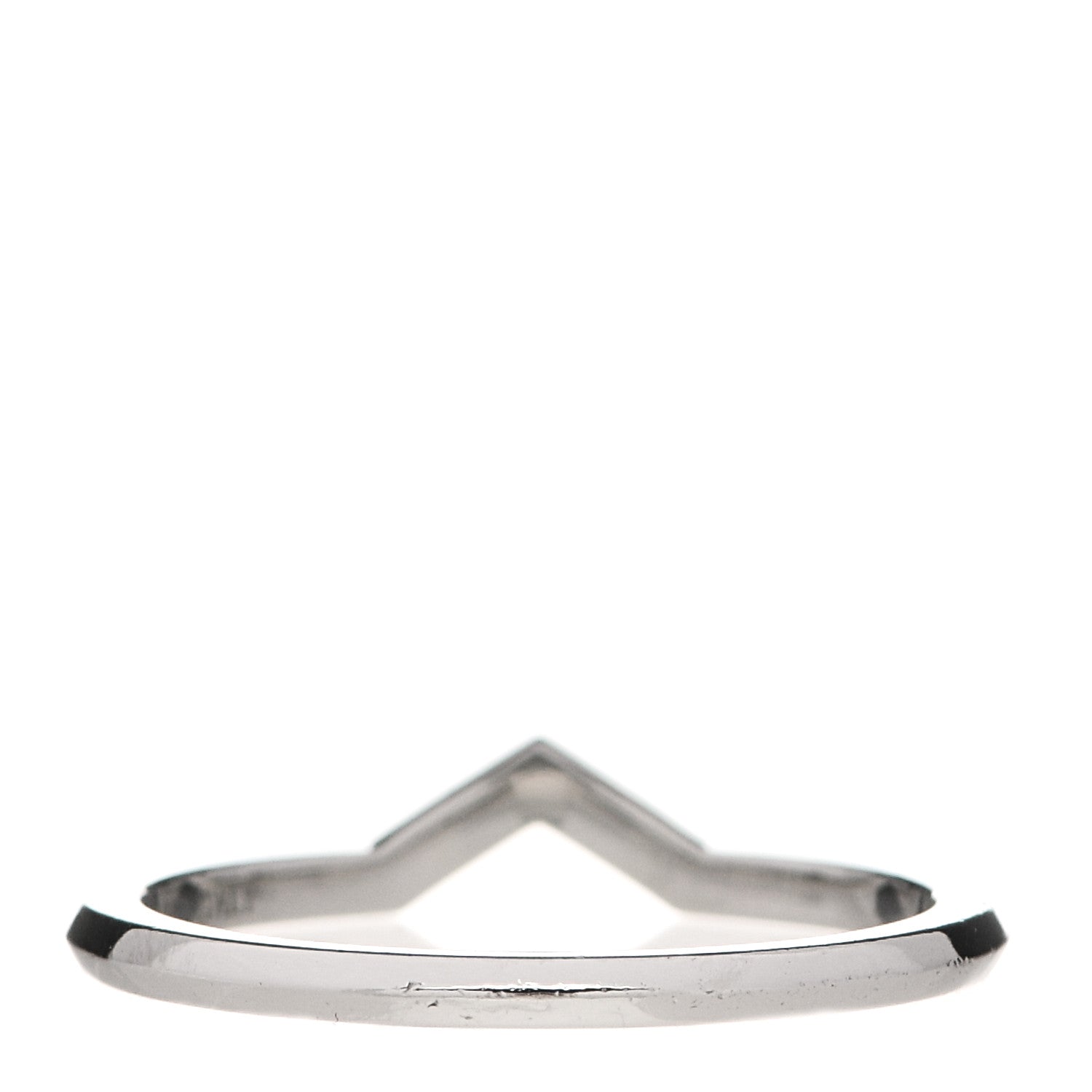 Tiffany Platinum V Band Ring 52 6 3 of 4