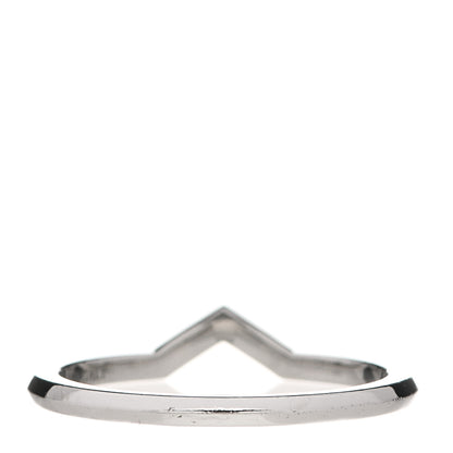 Tiffany Platinum V Band Ring 52 6 3 of 4