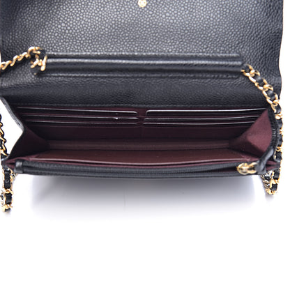 Chanel Caviar Quilted Wallet On Chain WOC Black 5 of 12