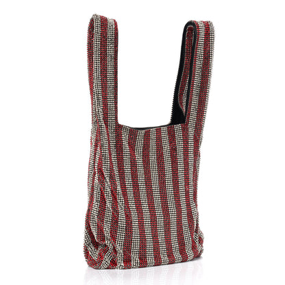 Alexander Wang Crystal Striped Mini Wanglock Shopper Red White Multicolor 2 of 4