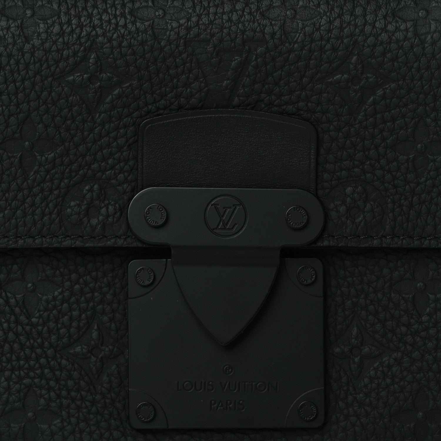 Louis Vuitton Taurillon Monogram S Lock Sling Bag Black 7 of 10