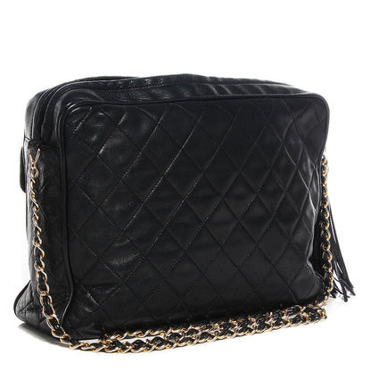 Chanel Lambskin Quilted Tassel Camera Case Black 3 of 8
