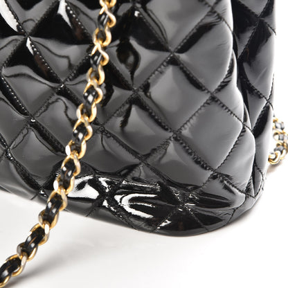 Chanel Patent Quilted Shoulder Bag Black 9 of 11
