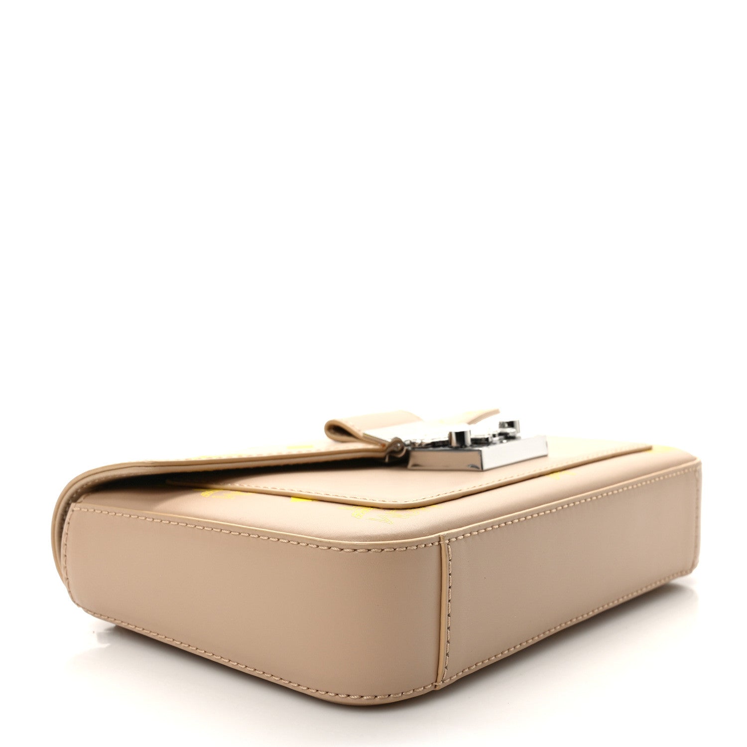 MCM Calfskin Color Splash Logo Crossbody Small Croissant 4 of 11