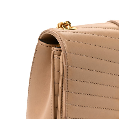 Saint Laurent Lambskin Matelasse Chevron Monogram Small Sulpice Bag Sable Beige 16 of 16