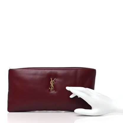 Saint Laurent Lambskin Long Calypso Pouch Rouge Merlot 2 of 10