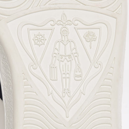 Gucci Calfskin Web Shark Embroidered Mens Ace Sneakers 8.5 White 7 of 12