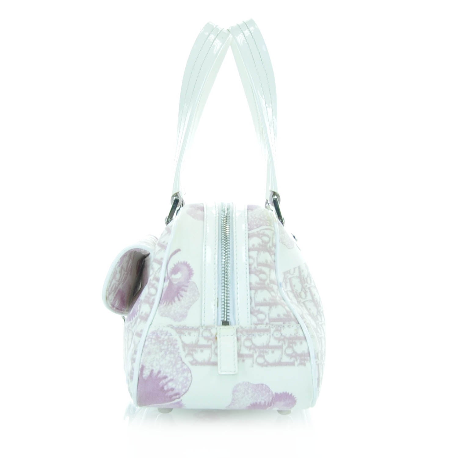 Christian Dior Canvas Monogram Floral Bowler Pink 5 of 11