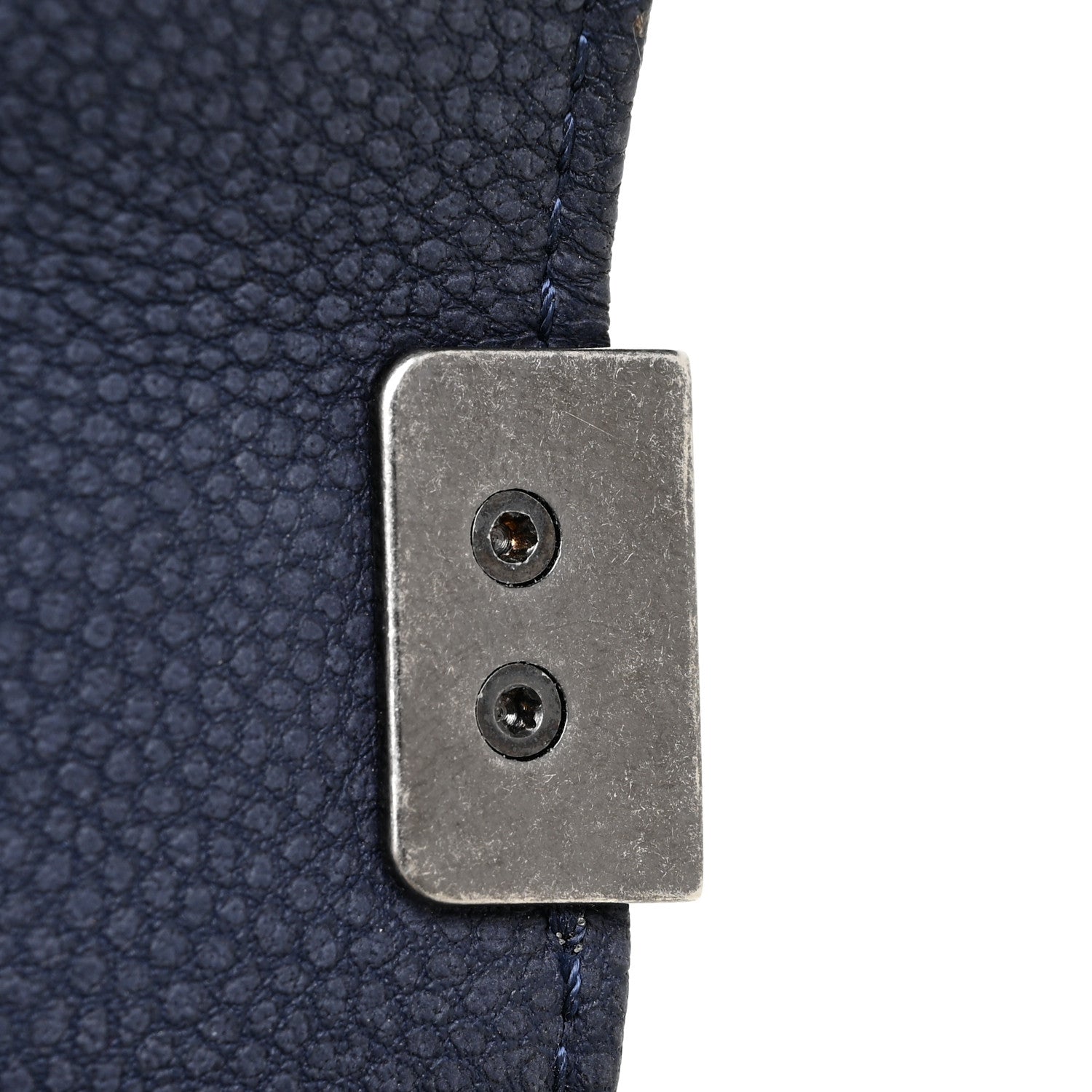 Chanel Washed Caviar Quilted Medium Turn Around Ligne Flap Navy 15 of 17