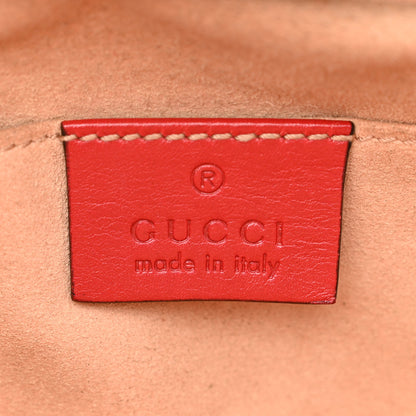 Gucci Calfskin Matelasse Small GG Marmont Chain Shoulder Bag Hibiscus Red 9 of 12