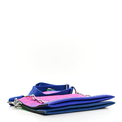 Louis Vuitton Taurillon Illusion Trio Pouch Bleu Rose 4 of 12