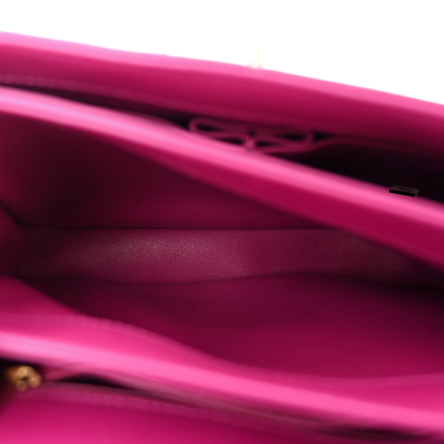 Lambskin Quilted Small Trendy CC Dual Handle Flap Bag Dark Pink