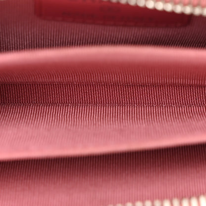 Chanel Caviar Chevron Quilted Zip Coin Purse Pink 5 of 9