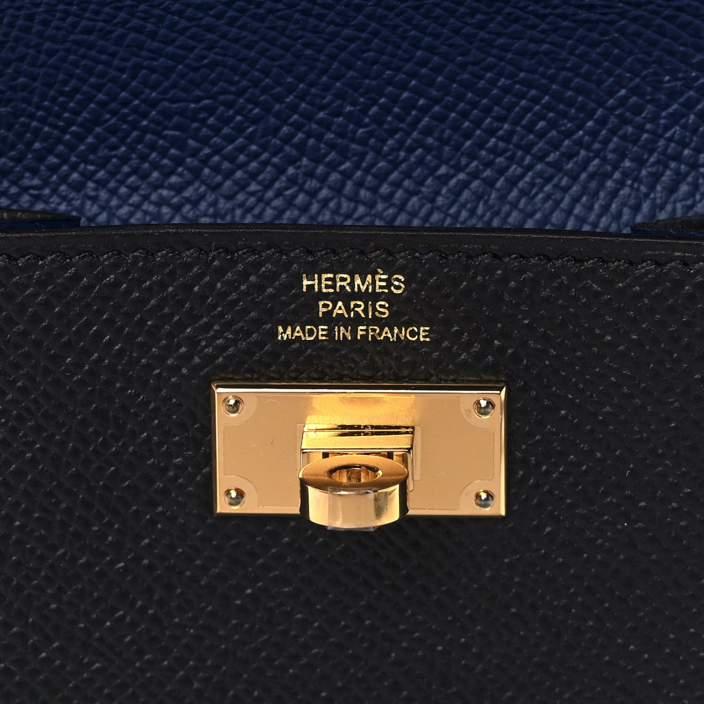 Epsom Tri-Color Kelly Pocket Compact Wallet Rouge Sellier Black Bleu Saphir