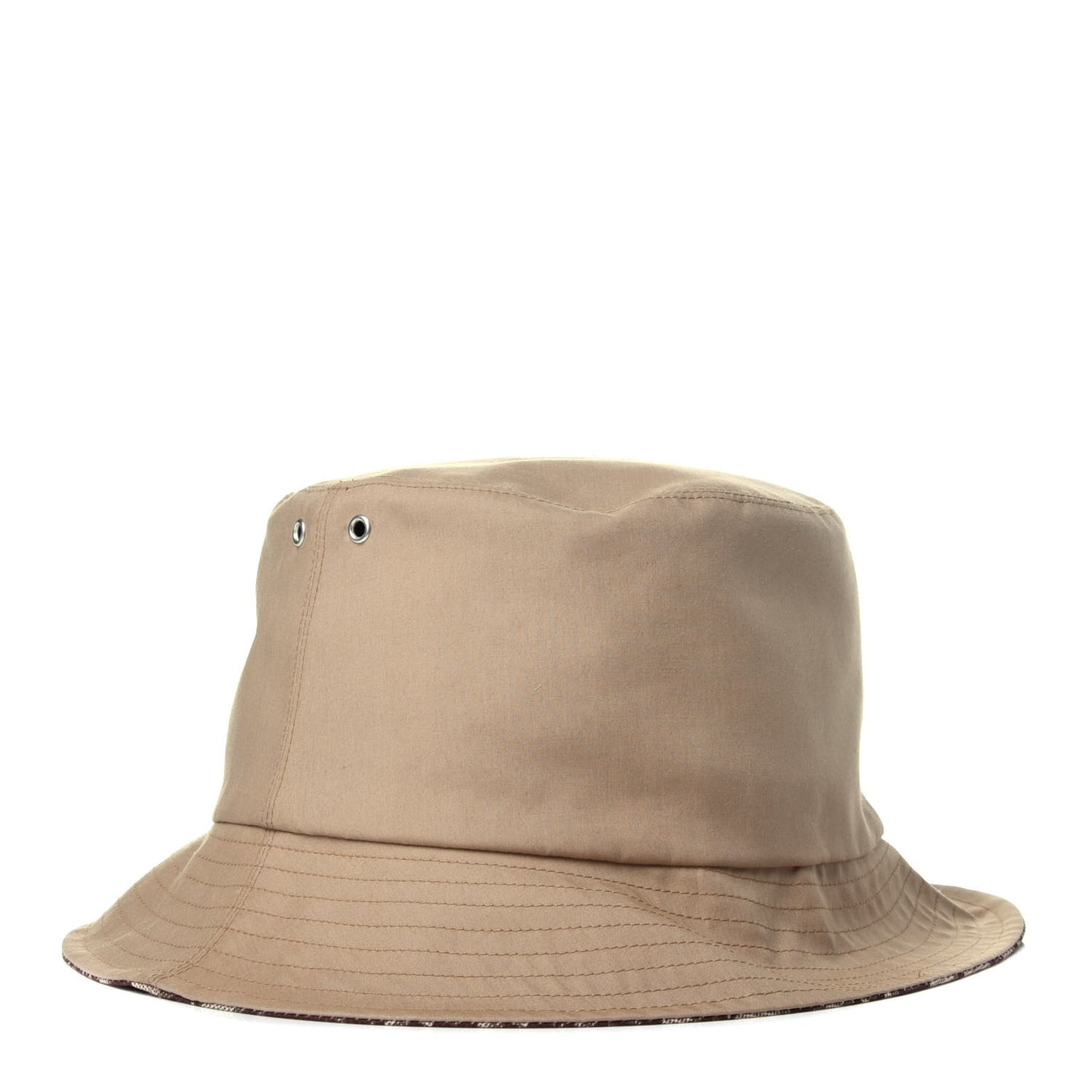 Polyester Cotton Oblique Teddy-D Brim Bucket Hat 57 Beige