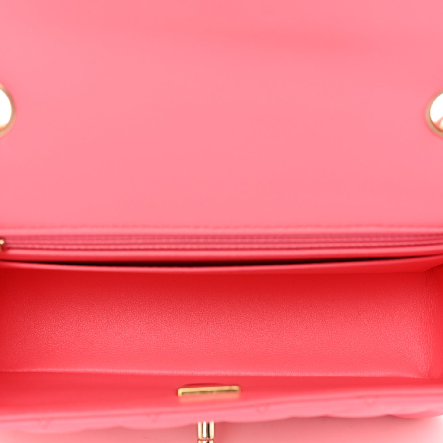 Lambskin Quilted Mini Rectangular Flap Pink